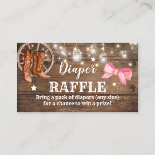 Carte De Visite Dépouille Raffle Bottes ou Bows Révélation de genr