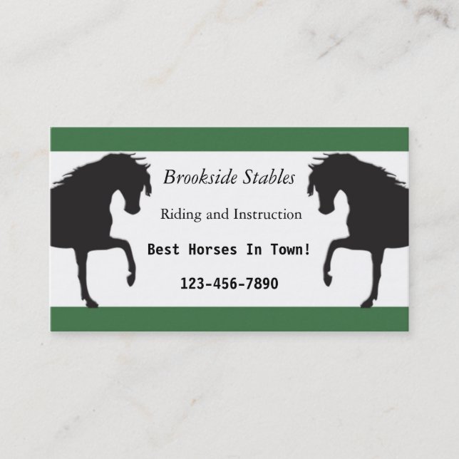 Carte de visite d'équitation (Devant)