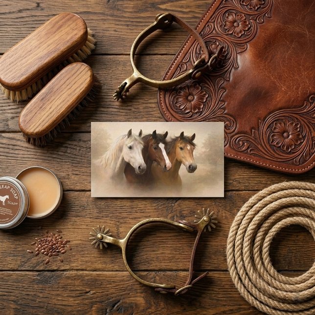 Carte de visite d'équitation équestre à cheval vin (Créateur téléchargé)