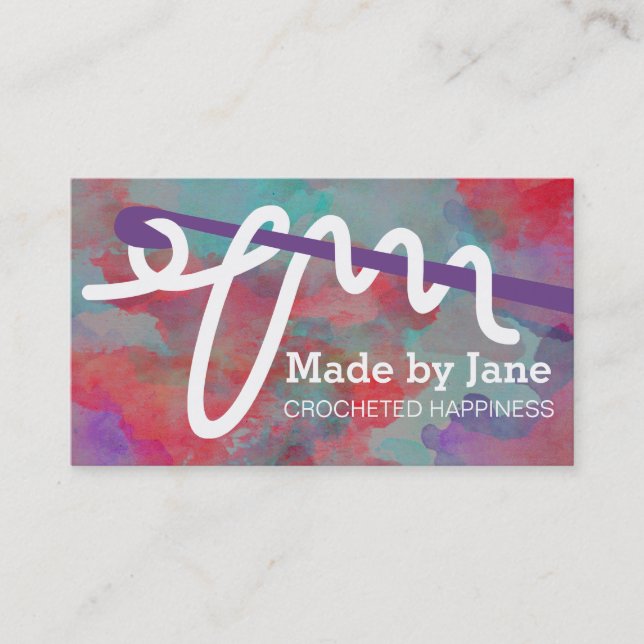 Carte de visite dérangé de fil de crochet de (Devant)