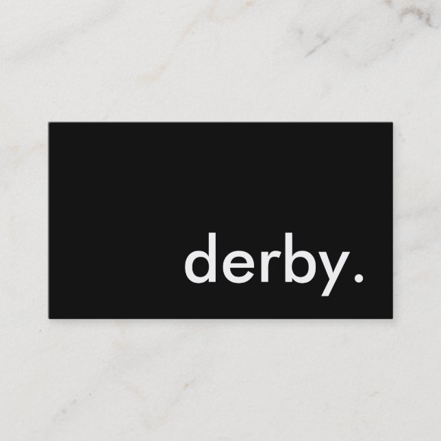 Carte De Visite derby. (Devant)