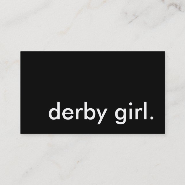 Carte De Visite derby girl. (Devant)