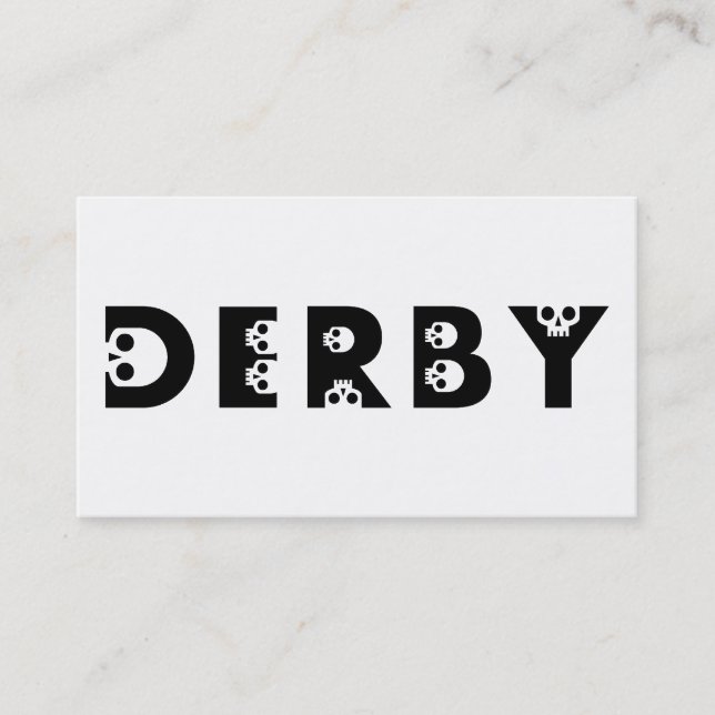 Carte De Visite derby : skullphabet (Devant)