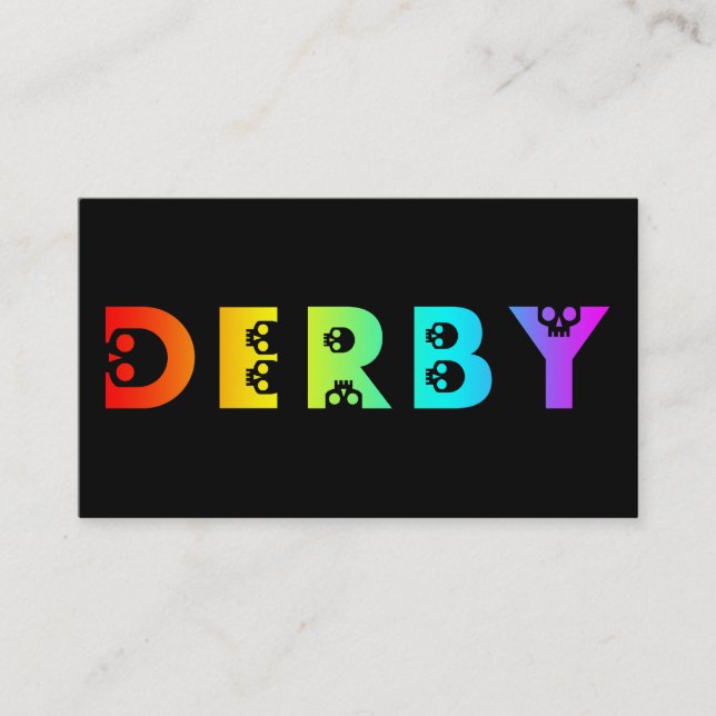 Carte De Visite Derby : skullphabet (Devant)