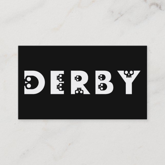 Carte De Visite derby : skullphabet (Devant)