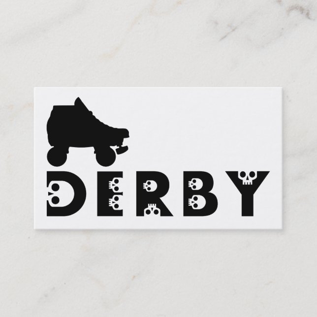 Carte De Visite derby : skullphabet skate (Devant)