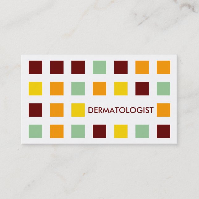 Carte De Visite DERMATOLOGUE (carrés de mod) (Devant)