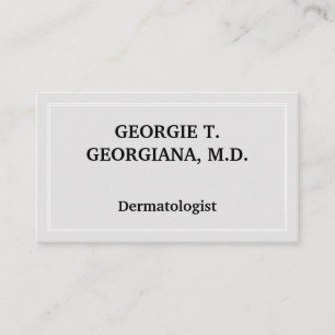 Carte de visite dermatologue ordinaire