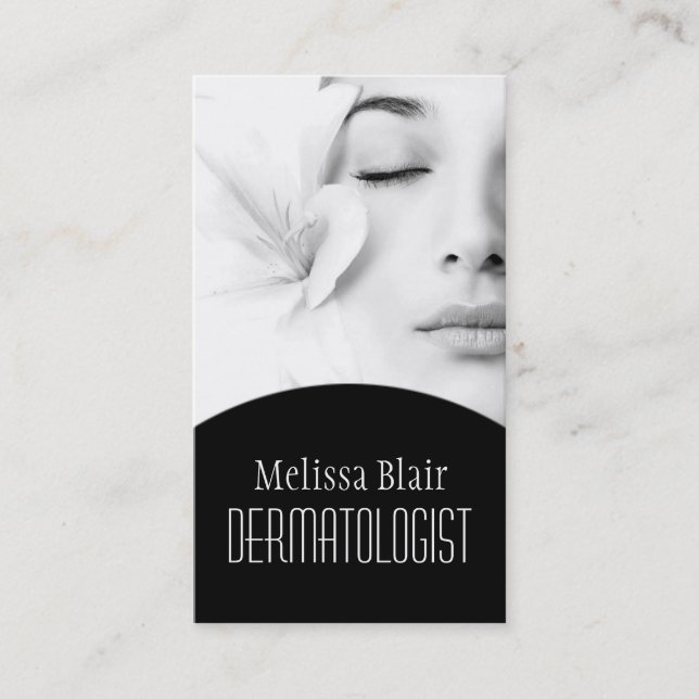 Carte De Visite Dermatologue Peau Claire Massage Facial Spa (Devant)