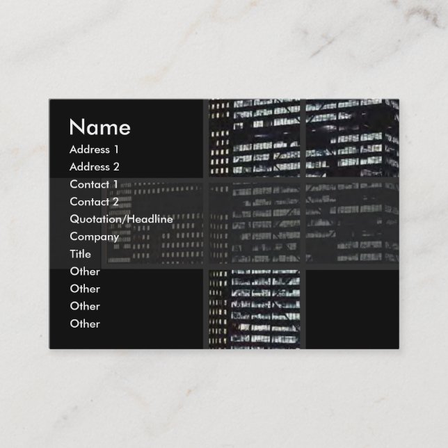 Carte de visite des bâtiments de bureau (Devant)