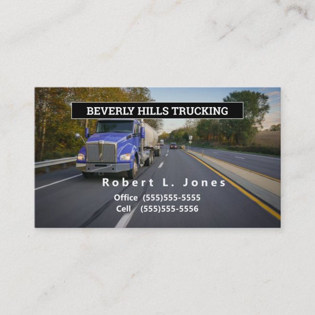 CARTE DE VISITE des camions bleus OTR (Devant)