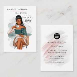 Carte de visite des cheveux et des ongles