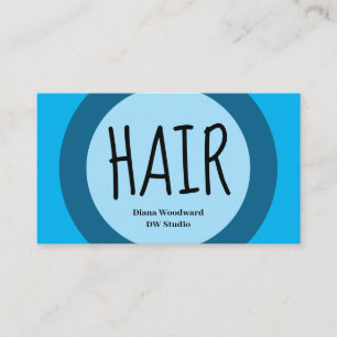 Carte de visite des coiffeurs bleus