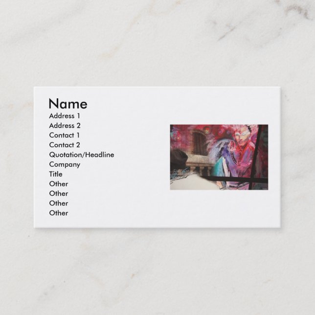Carte de visite des couleurs (Devant)