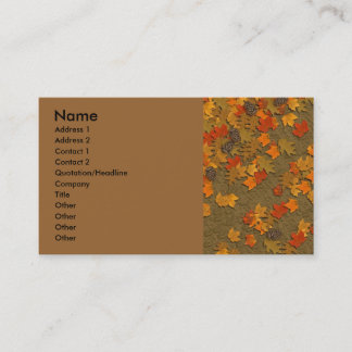 Carte de visite des feuilles automnales