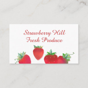 Carte de visite des fraises