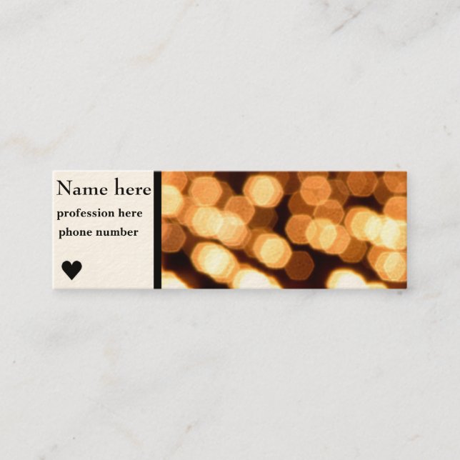 carte de visite des lumières fanées (Devant)