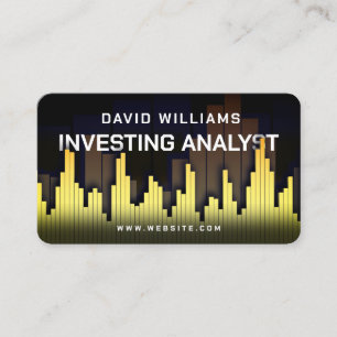 Carte de visite des marchés et des bougies financi