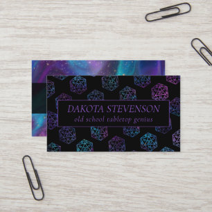 Carte De Visite Dés RPG   Joueur de table Nebula Imaginaire PnP