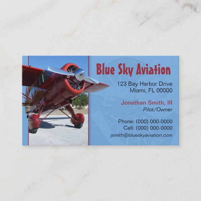 Carte de visite des services aéronautiques (Devant)