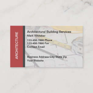 Carte de visite des services de construction archi