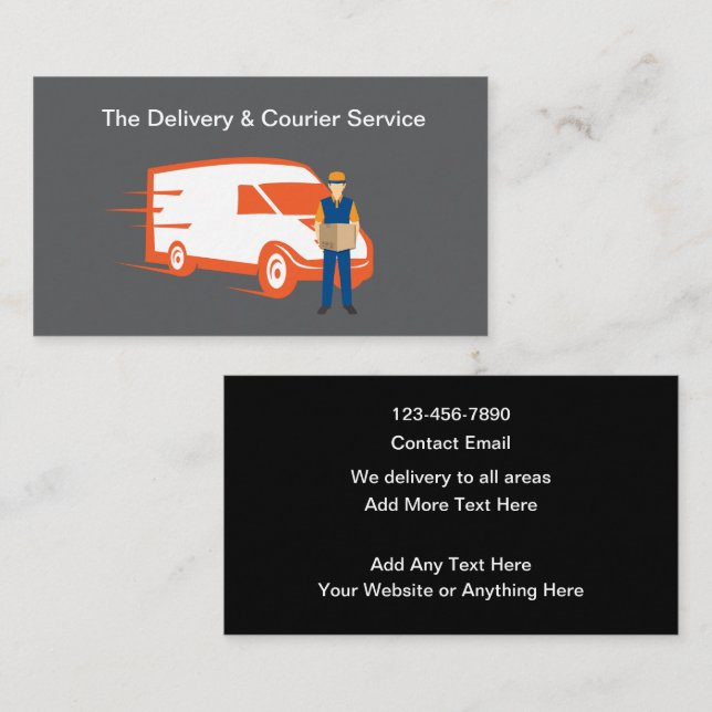 Carte de visite Des Services De Livraison Et De Me (Devant / Derrière)