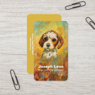 Carte de visite des services de marche pour chiens