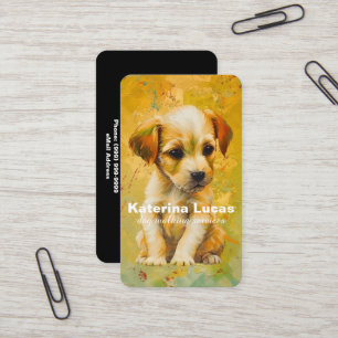 Carte de visite des services de marche pour chiens