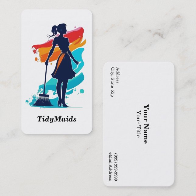 Carte de visite des services de nettoyage de maiso (Devant / Derrière)