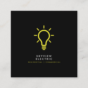 Carte de visite des services d'entrepreneur en éle