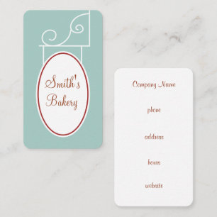 Carte de visite des signes vintage Dusty Aqua