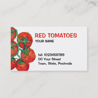 Carte de visite des tomates rouges