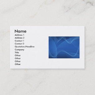 Carte de visite des vagues bleues