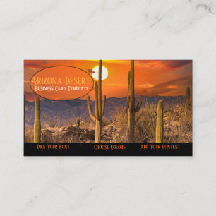 Carte de visite Désert Sud-Ouest Arizona Lever de