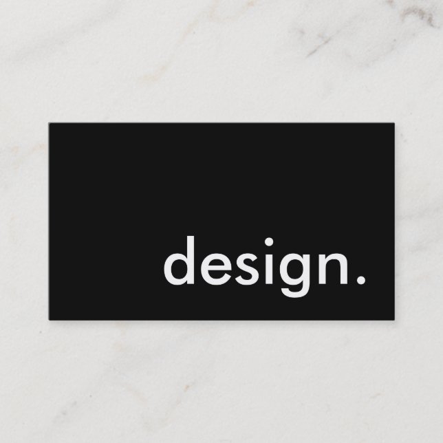 Carte De Visite design. (Devant)