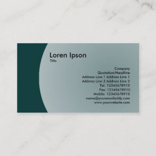 Carte De Visite Design Arc - Vert foncé