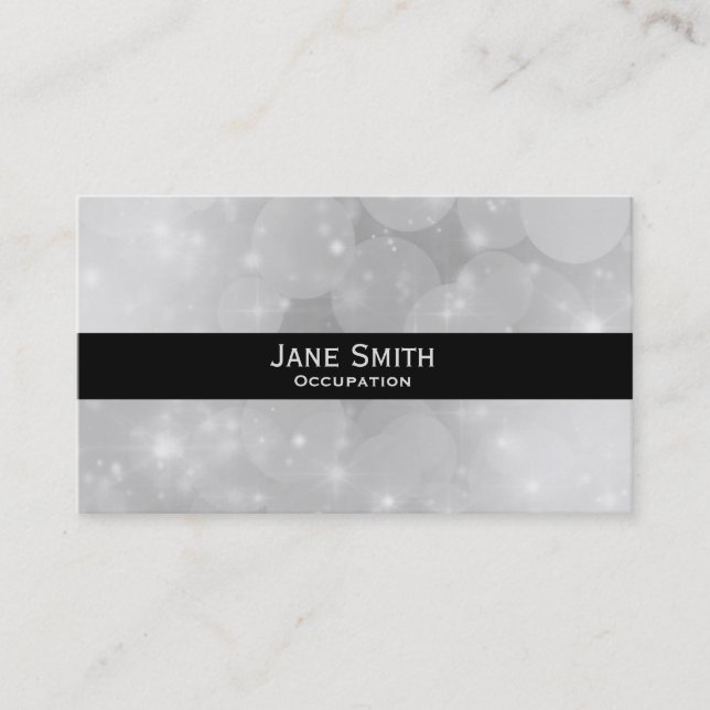 Carte De Visite Design argent et noir moderne tendance (Devant)