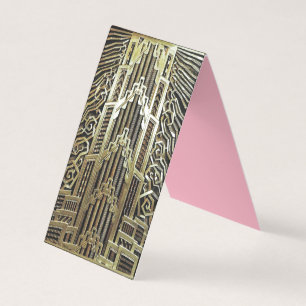 Carte De Visite Design Art nouveau métallique, vintage, élégant