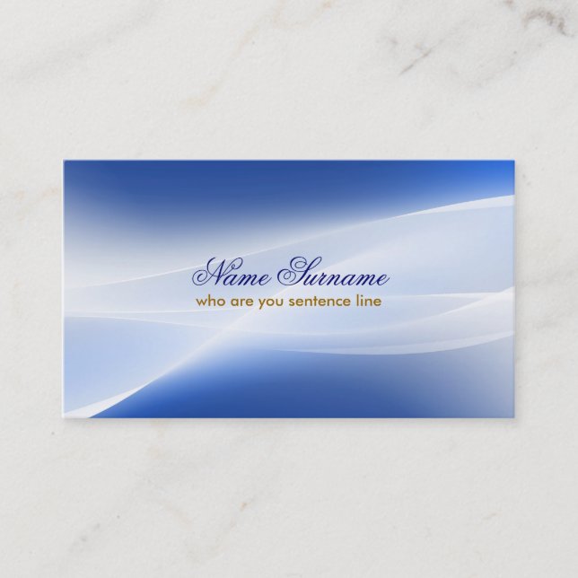 carte de visite design bleu (Devant)