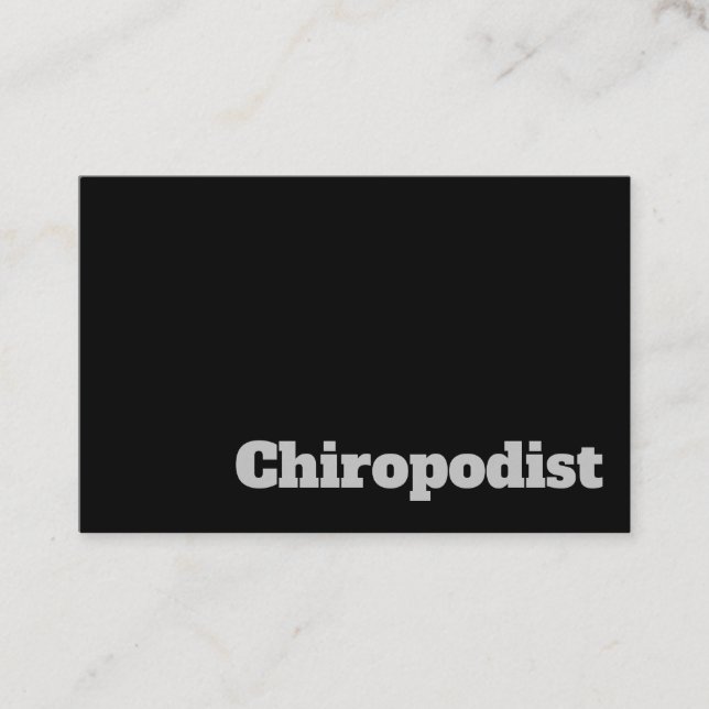 Carte De Visite Design chiropodiste gras et clair (Devant)