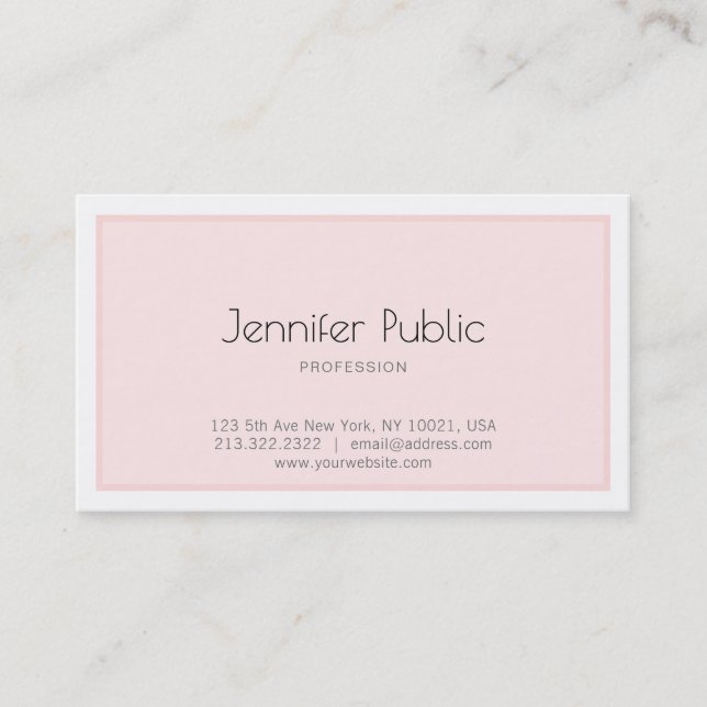 Carte De Visite Design Créatif Moderne Luxueux Propre Tendance (Devant)