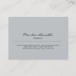Carte de visite design d'architecte gris élégant d
