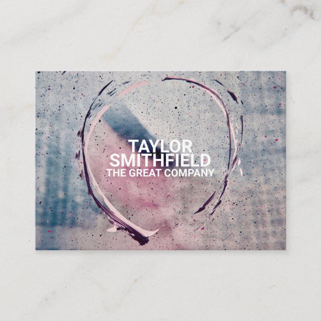 Carte De Visite Design d'art géométrique moderne avec verre et pei (Devant)