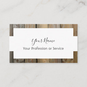 Carte De Visite Design de cadre en bois pour services intérieurs !