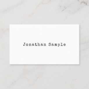Carte De Visite Design de look vintage minimaliste Plain Retro ten