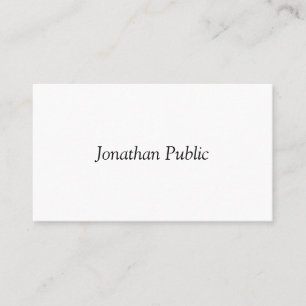 Carte De Visite Design de script italique moderne simple