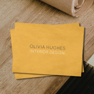 Carte De Visite Design d'intérieur chic moderne de jaune de