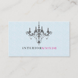Carte De Visite Design d'intérieur d'Arrière - plan bleu lustre no