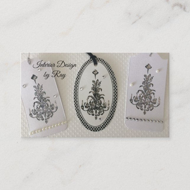 Carte De Visite Design d'intérieur de lustres (Devant)