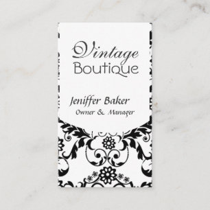 Carte De Visite Design d'intérieur floral de motif de damassé